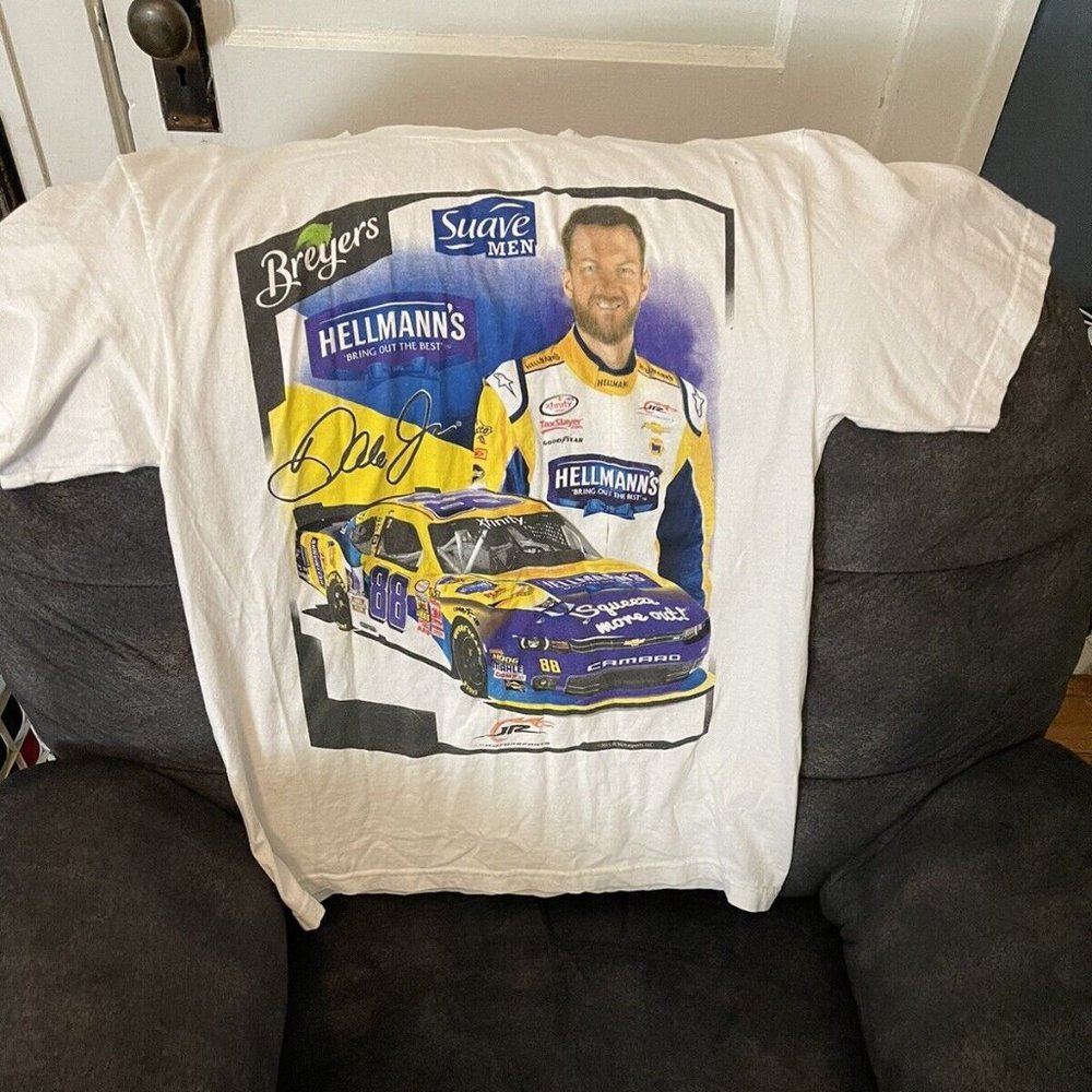 VINTAGE Dale Jr Hellmann’s JR Motorsport T-Shirt Large 2015